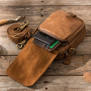 AETOO 2017 Retro mobiltelefon lommer mandlige håndlavet læder Messenger mini casual bag krat læder læder skulder taske taske