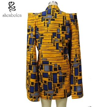 Afrikanske frakke for kvinder mode Begge sider bære jakke ægte voks stof af ren bomuld, der Passer Tradition dashiki print shenbolen