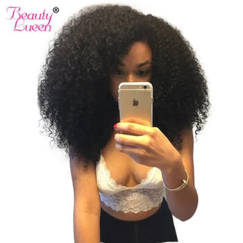Afro Kinky Curly Væve menneskehår 3 Bundter Aftale Brazilian Hår Væve Bundter 4B 4C Skønhed Lueen Non Remy Hair Extensions