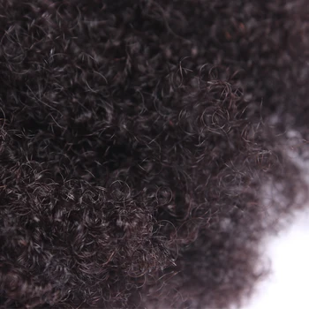 Afro Kinky Krøllet Hår Klip I Human Hair Extensions 7-Pc ' Er Brazilian Menneskehår Naturlige Farve Klip I Remy Hair SunnyQueen