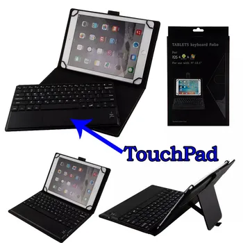 Aftageligt Bluetooth Tastatur Med Touchpad+PU Læder Cover Stand for SAMSUNG Galaxy E 9.6 T560 T561 SM-T561