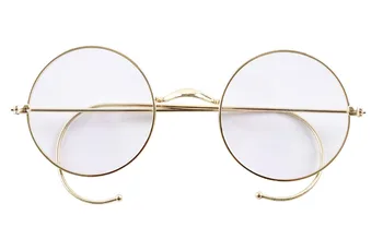 Agstum 47mm Runde Optisk Sjældne Wire Rim Recept Harry Potter Stil Briller Ramme Uden Næse Puder Antikke Briller Rx
