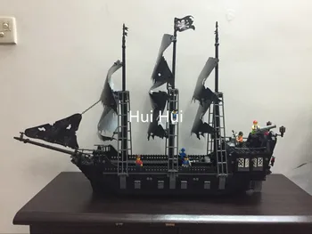 AIBOULLY 87010 Pirates of the Caribbean skibet Black Pearl stor model Samlet byggesten Kids legetøj brinquedos Gave