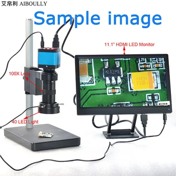 AIBOULLY C-Mount-Linse 0.2 X -2X Zoom WD25-130mm Mikroskop Overvåge Linse Telefon Reparation Diagnostiske Zoom Video-mikroskop