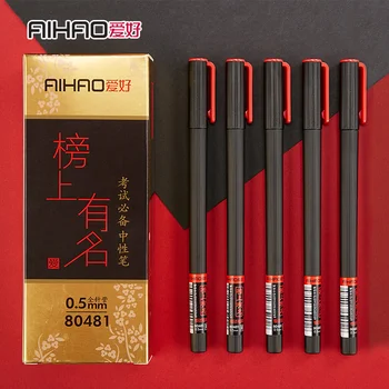 Aihao 80481 0,5 mm sort gel pen kontor & skole papirvarer at skrive forsyninger 12pcs/masse