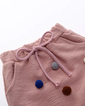 AiLe Kanin 2017 Piger Tøj Mode langærmet Skjorte + Nederdel 2 Stykker af Farve Uld Bold børnetøj Boutique -