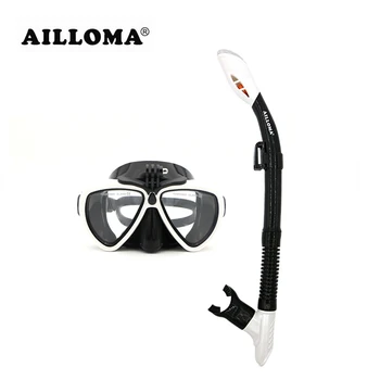 AILLOMA Kamera Maske, Snorkel Sæt Rør Dykker Briller Brillerne Silikone, Vandtæt Undersøiske Voksen dykkerudstyr, Dykkerbriller sæt