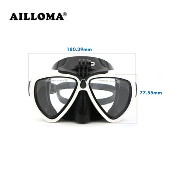 AILLOMA Kamera Maske, Snorkel Sæt Rør Dykker Briller Brillerne Silikone, Vandtæt Undersøiske Voksen dykkerudstyr, Dykkerbriller sæt