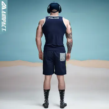 Aimpact Bomuld Herre Tank Tops Slanke Monteret Bodybuilding Xman Muskel Politiet Fitness Tights Sexet Crossfit Træning Tees AD27