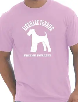 Airedale Terrier Herre T-Shirt Hund Elsker Pet Gave til Stede Mere, Størrelse og Farver-A154
