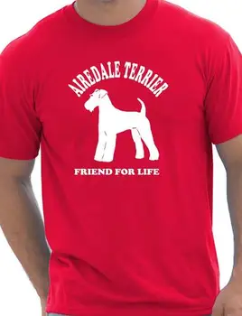 Airedale Terrier Herre T-Shirt Hund Elsker Pet Gave til Stede Mere, Størrelse og Farver-A154