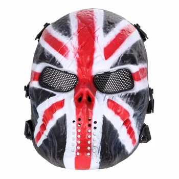 Airsoft Paintball Maske Kraniet Full Face-Maske Hær Spil Udendørs Metal Eye Shield Kostume til Halloween Party Supplies