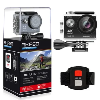 AKASO 4K-Action-kamera Oprindelige EK7000 Fjernbetjening Ultra HD 4K WiFi 1080P 60fps Sport Vandtæt pro Kamera