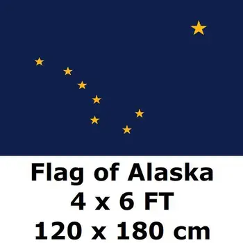 Alaska Flag 4X6FT 100D Polyester Tilstand af OS, USA American Usa Flag og Bannere Til boligindretning