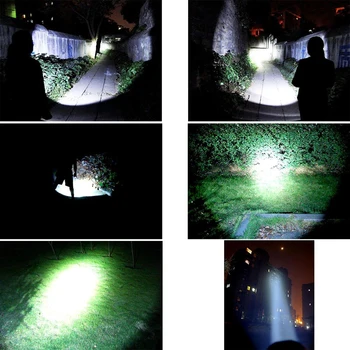 Albinaly Kraftfulde Genopladelige LED Lommelygte 3 X CREE XML T6 12000 Lumen lygte camping lanterne med AC/USB Oplader