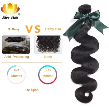 AliAfee Brazilian Hår Body Wave Remy Human Hair Weave Bundter Naturlig Sort Hair Extension 1 Pc 8-28