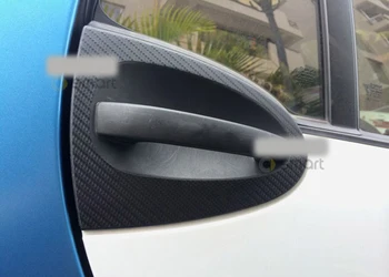 Aliauto 2 x Car-styling Tilbehør til Bilen dørhåndtag Sticker Carbon Fiber Beskyttelse Mærkat og Mærkat for Smart Fortwo Forfour