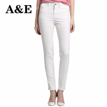 Alice & Elmer Skinny Jeans Kvinde Jeans Til Piger Jeans Kvinder High Waist Stretch Jeans Kvinder Bukser Forkortet Hvid