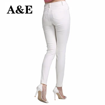 Alice & Elmer Skinny Jeans Kvinde Jeans Til Piger Jeans Kvinder High Waist Stretch Jeans Kvinder Bukser Forkortet Hvid