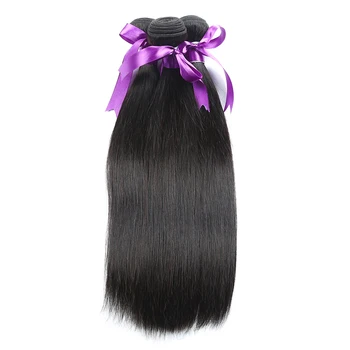 Alidoremi Brasilianske Straight Hair 3 stk menneskehår Bundter Non Remy Hair Extention Naturlig Sort Gratis Fragt