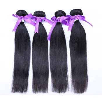 Alidoremi menneskehår Bundter 8-28 tommer Brazilian Straight Hair Weave Naturlig Sort Non Remy Hår 1 stk Gratis Fragt