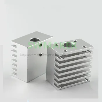 All-metal Enkelt køleplade med tråd V6 enkelt Dyse Hovedet på Lang Afstand Radiator til 1,75 mm 3,0 mm 3D-Printer