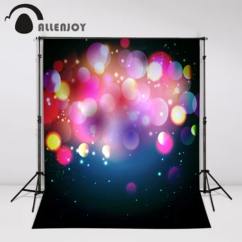 Allenjoy fotografering baggrund bokeh cirkel farverige shiny for studio foto baggrund vinyl klud photocall nyfødte