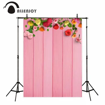 Allenjoy Pink træ farverige blomster, søde baggrunden for børn fotografering foto baggrunde baggrund