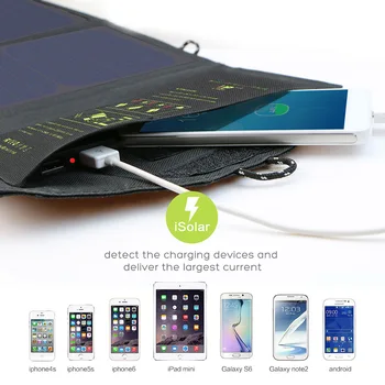 ALLPOWERS Bærbare Oplader Solar-powered Dual USB-Udgang Mobiltelefon Oplader til iPhone, Samsung, Sony, Huawei, HTC osv..