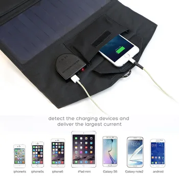 ALLPOWERS Sol Batteri Oplader Solar Telefon/Tablet/Laptop Oplader Solar Bil Oplader til iPhone, Samsung, iPad 12V Bil Batteriet.