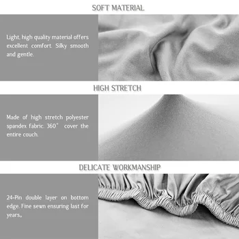 Almindelig Elastisk Stretch-Gulvtæppe Dækker Spandex Polyester Stof Arm Sofa Sofa Slipcover Møbler Dække Enkelt/To/Tre/Fire-sæders
