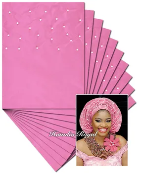Almindelig Pink 10 pakker med 20 stykker Beaded Afrikanske sego headtie hoved uafgjort gele Tørklæde Headgele med masser af perler, gratis forsendelse DHL