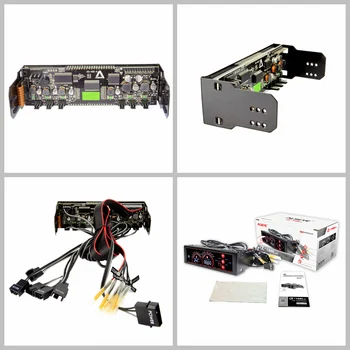 ALSEYE Computer Køling System Fan Controller, CPU Fan, Sag Loftvifte, Vand Køling 6 ventilatorkontrol og PC Temperatur Kontrol