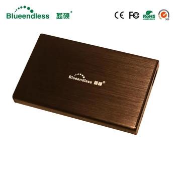 Aluminium Blueendless støtte 1TB Læsning Kapacitet Portable Hard Drive Case-2.5