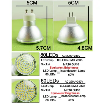 Aluminium Glas Super Lyse LED Pære MR16 GU10 LED spot, 7W 9W PVC 5W E14 E27 Spot lys Lampada LED-Lampe 110V 220V Lampara