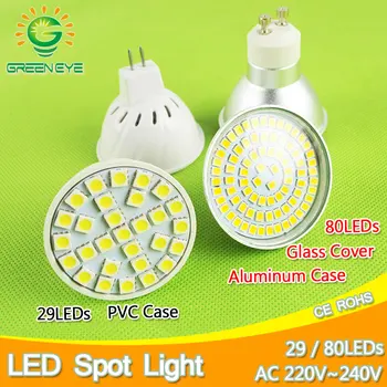 Aluminium Glas Super Lyse LED Pære MR16 GU10 LED spot, 7W 9W PVC 5W E14 E27 Spot lys Lampada LED-Lampe 110V 220V Lampara
