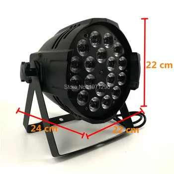 Aluminium legering LED Par 18x18W RGBWA+UV-6in1 LED Par Kan Par led spotlight dj projektor vask belysning scenebelysning
