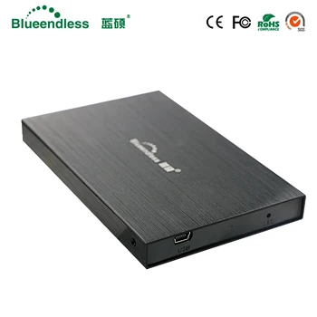 Aluminium ssd hdd box USB 2.0-kablet til SATA 2.5