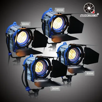 ALUMOTECH Som Arri Lysdæmper Indbygget 300wX2+650WX2 Fresnel Wolfram Lys For Video Kamera