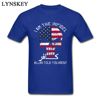 AMERIKANSKE Flag Skull T-shirts League Vantro Militære Mode 2018 Mænd Vintage Tee Toppe kortærmet Tshirt Unikke
