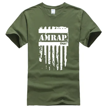 AMRAP brev trykt 2018 mænd er T-shirts, sommer mærke tøj crossfit t-shirt til mænd sportstøj fitness harajuku T-shirt top