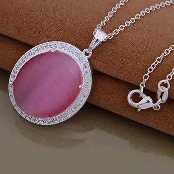 AN776 Hot 925 sterling sølv Halskæde 925 sølv mode smykker vedhæng i pink af disk /hfoapwva bkaakbha