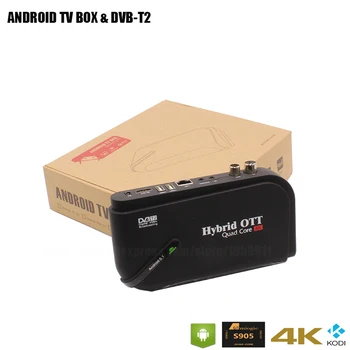 Android TV BOX Med DVBT2 Amlogic S905X Quad Core To I Én TV-Modtager Indbygget Flere APPS Understøtter 4K-Skærm TV-BOKS