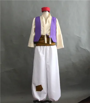 Anime Aladdin-Lampe Prins Cosplay Kostume Voksen, Halloween Kostume til mænd Aladdin Kostumer komplet sæt