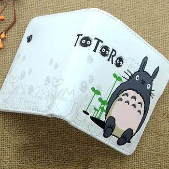 Anime Min Nabo Totoro Tegnebog Mode Tegnefilm-Kort Holder Taske Kvindelige Tegnebøger Carteira Masculina med Mønt Lomme