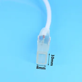 ANJOET EU Stik LED Strip Tilbehør Strømforsyning plug 2.5 En Vandtæt (PCB Bredde : 6-7mm ) 5050 3014 2835 SMD LED 220v Strip Plug
