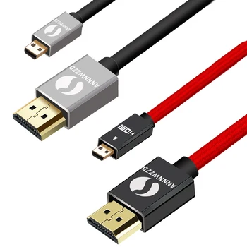 ANNNWZZD Micro HDMI (Type D) HDMI (Type A), forgyldt (Høj Hastighed) Micro HDMI kabel 1.4 2.0-Real 3D og Ethernet-stand