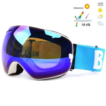 Anti-fog Ski Goggles UV400 Ski Briller Dobbelt Linse på Ski Snowboard Snow Goggles Ski Briller, som Med En Lysning Linse