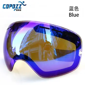 Anti-fog snescooter ski for COPOZZ GOG-201 UV400 store sfæriske ski snowboard briller briller briller, linser