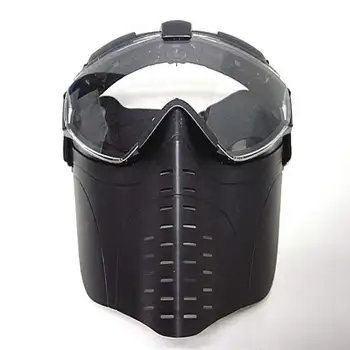 Anti Tåge Fuld ansigtsmaske, som skal Taktiske Maske med Fan Ventilation Støv-Bevis Goggle Hjelm Militære Paintball Jagt Tilbehør